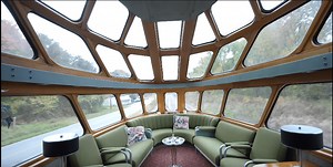 Taking a trip on a private train of restored vintage rail cars