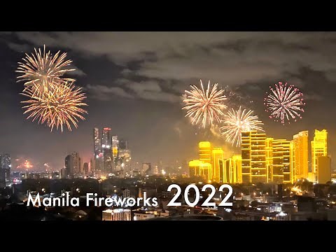 Manila New Year 2022 Fireworks as Seen Live from BGC, Taguig