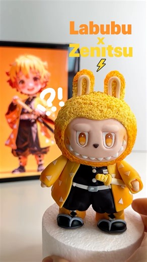 Labubu × Zenitsu ⚡ Cake Topper Making | 라부부 × 젠이츠 #making