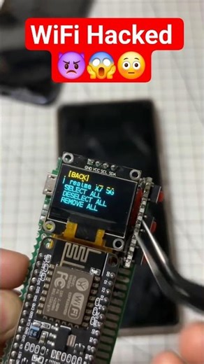 ESP8266 WiFi Testing Device 📡 | OLED Display Setup (Educational Project) #cybersecurity #wifi
