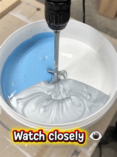 Baby Blue   White   Silver = ? ✨ Soft Dreamy Satisfying ASMR #paintmixing #oddlysatisfying #fyp #foryoupage #asmr