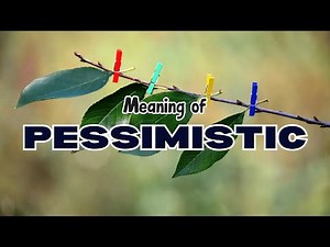 What is the meaning of Pessimistic?