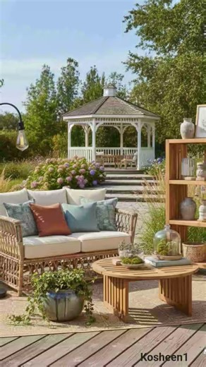 Transform your backyard into a chic outdoor oasis! This stylish patio setup #PatioGoals