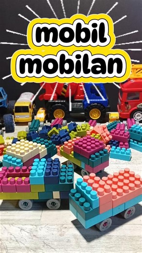 Susun Balok Jadi Mobil Keren 🚗 #baloksusun #belajarsambilbermain #mainananak #buildingblocks