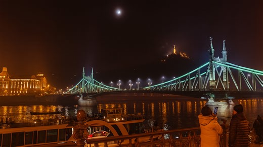Budapest, Hungary - New Year’s Celebration Walk 4K