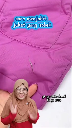 how to sew a torn jacket #tipsalayusitie #tipsandtricks #lifehack #howtosewtornjackets
