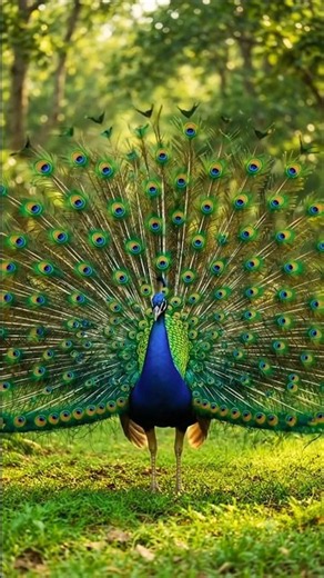 Beautiful Peacock 🦚 | Stunning Peacock Feather Display #Shorts #Peacock #PeacockFeathers #nature