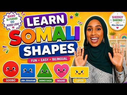 Learn Somali for Babies & Toddlers | Learn Shapes in Somali