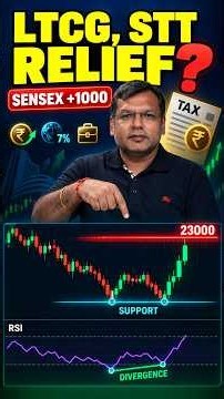 LTCG, STT Relief Coming? Sensex +1000, IMF 7% & Nifty's Hidden RSI Signal #shorts