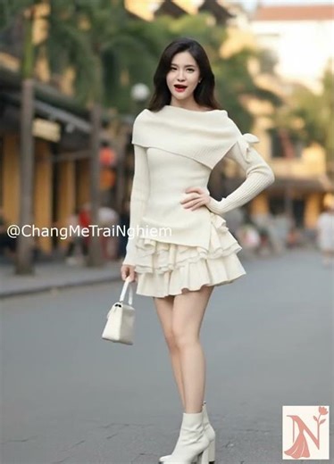 #147 Set đồ màu trắng này xinh