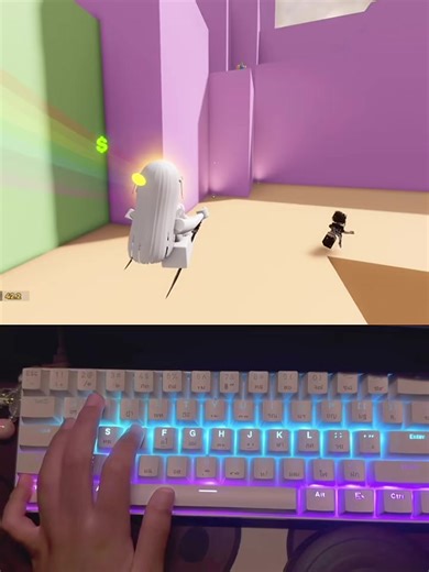 ASMR Keyboard Sounds in Roblox Handcam Gameplay