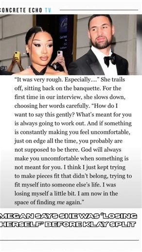 Megan Opens Up About Her “Rough” Klay Thompson Breakup #meganthestallion #concreteecho
