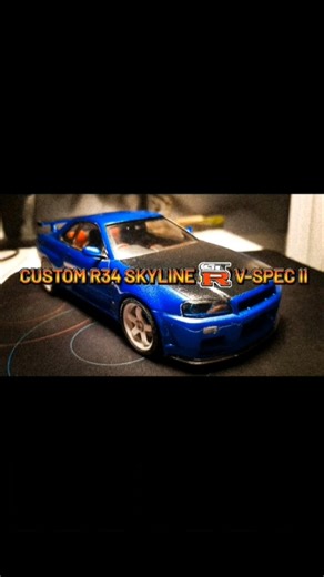 CUSTOM SKYLINE GTR R34 #jdm #Skyline #scalemodel #custom #r34 #nissan #tamiya
