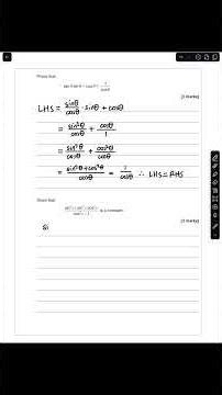 Trigonometric Identities | GCSE Further Maths #gcsemaths #aqa #exam #trigonometry #mathsrevision