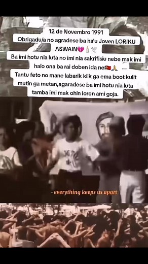 12 De Novembro 1991 W rai dbn Timor Leste🤍🙏Obrigado ba Heroi Timor nian e Viva JUVENTUDE Timor Leste #fybシviralvideorells12deNovembro1991_2025🎊🤍🫶💯 | Matilde J P Deus