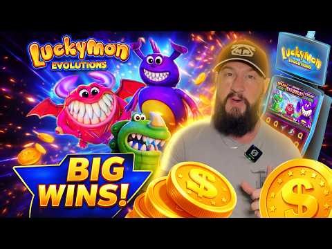 CRAZY Bonus potential on this NEW GAME! 🎰 Luckymon Evolutions!