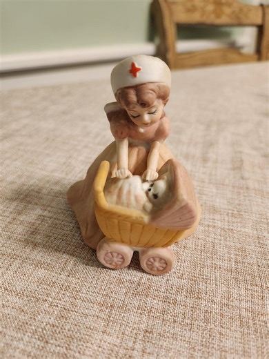 Vintage Red Cross Nurse With Bear in Buggy Kitsch - Etsy