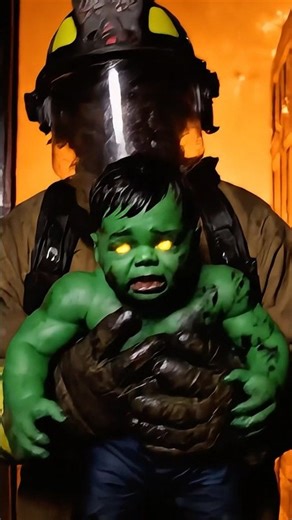 Baby Hulk Got saved by a Firefighter 😱