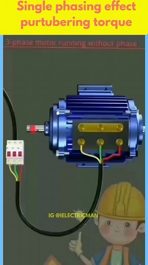49K views · 197 reactions | Follow for more videos  Single phasing effect -purturbing torque #motor #singlephase #singlephasing #motorprotection #motorwiring #motorfault #electricmotor #3phasemotor | ielectricman Bhrugesh | Facebook