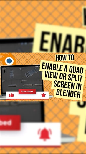 Want to switch to quad view in Blender? Check this out! #learnblender #learn3d #blendertutorials