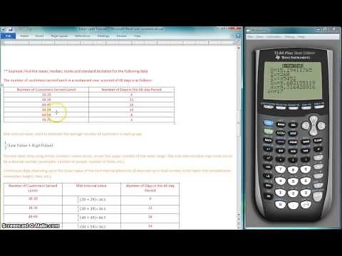 Mean, Median, Mode and Standard Deviation on TI-84