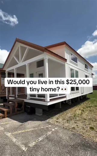 $25,000 TINY HOME FOR SALE🤑 Who said you need $300k to own your a home ? This 2025 luxury park model tiny home is 399sqft of smart living, and it’s move in ready. 💰 only $25,000 💵 5,000 down 💳 financing available ✅ 1 room loft ✅ walk in closet with washer and dryer space ✅ raised bed w/ built in storage ✅ shiplap accent walls ✅ gold hardware finishes ✅ full kitchen stainless appliances ✅ walk in shower ✅ energy efficient mini split ✅ high ceilings picture windows Perfect for : • first time h