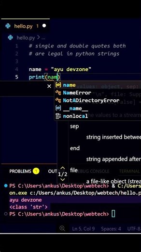 Python Secret: ' and " Are Both Valid?! #shorts #youtubeshorts