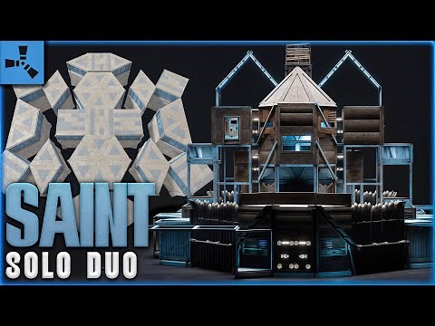 The Saint - BUDGET BUILD - SOLO DUO Base - 50 ROCKETS - Simple & Strong - RUST Base Designs 2024