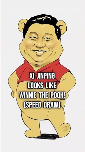Xi Jinping looks like Winnie The Pooh (Speed Draw!)