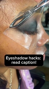 1M views · 1.1K reactions | Eyeshadow hacks to keep in mind: 1.) Use tape as a guideline to get a super sharp edge. 2.) When doing a smokey eye use a black or dark brown eyeliner as your base. 3.) Blending in a small circular motion will blend eyeshadows out with ease. #eyebrows #eyeshadow #blend #makeuphacks #makeupideas #mua #callmetae #october #blackownedbusiness #halfuphalfdown | Call Me Tae & Dontae Muse Cosmetics | Facebook