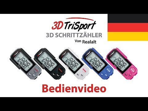 Betreiben des 3DTriSport-Pedometer Schrittzähler von Realalt (Deutsche)