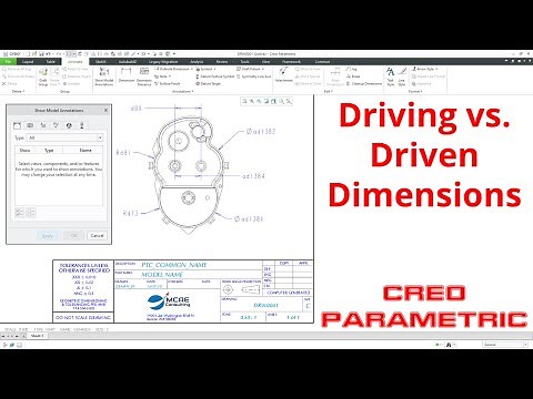 Creo Parametric - Drawings | Driving vs Driven Dimensions | Part 1
