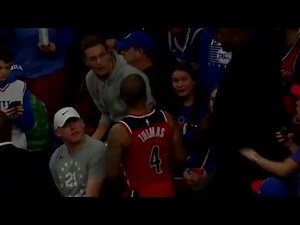 Isaiah Thomas goes into the stands to confront some fans then gets ejected from game