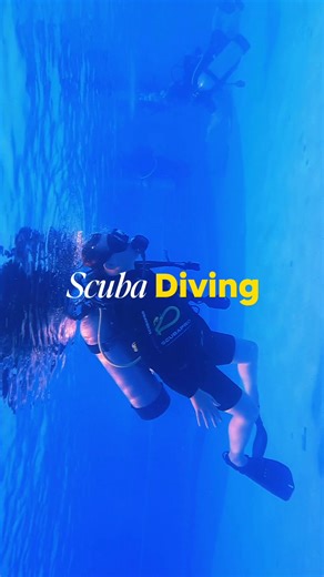First dive starts in the pool… confidence starts right here. 🤿✨ #Scubadiving #FirstDive | ScubaCaribe