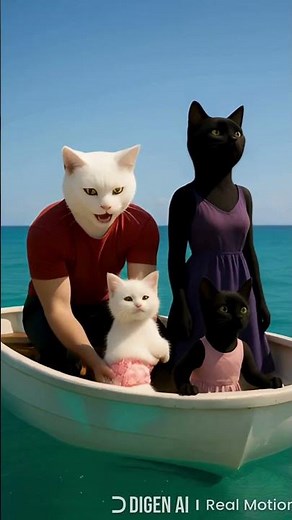 “Cat Family Emotional Ocean Story 🌊💔 | Cute Baby Cat Lost at Sea | Heart Touching Animation”