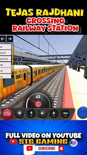 TEJAS RAJDHANI CROSSING RAILWAY STATION 😱 | INDIAN TRAIN SIM 2024 | TRAIN SIMULATOR #shorts