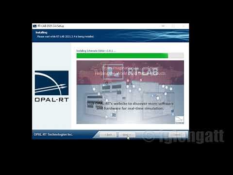 A quick video that shows the installation of OPAL-RT RT-Lab software version 2021.3.4