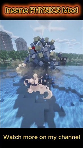 The most realistic physics mod for Minecraft #minecraft #gaming #minecraftbuilding
