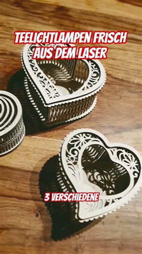 Neue Teelichtlampen frisch aus dem Laser - sieht schön aus!