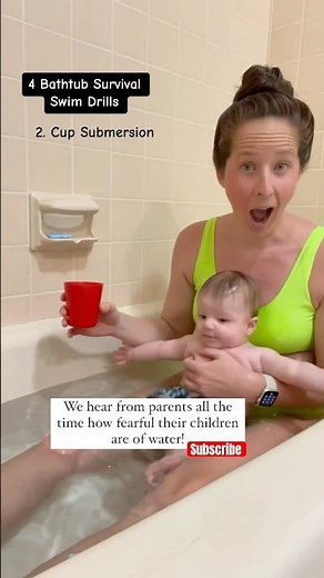 Prepare your Babe for Pool w/ Survival Swim Skill Prep in Tub! 👶🏻🛁💦Learn how👇👇