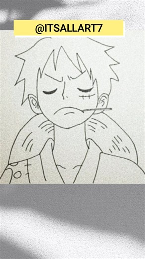 how to draw Luffy face #drawing #animeart #luffy