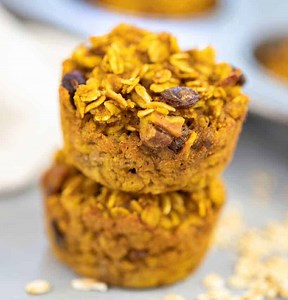 Pumpkin Oatmeal Muffins that are perfect for a busy morning!