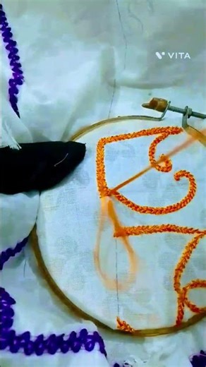 hand embroidery work simple design YouTube short viral video 📷 please follow me #