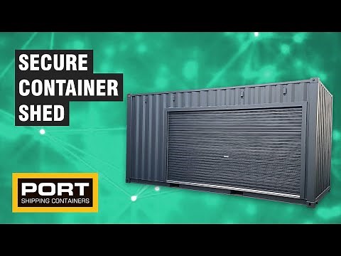Secure Container Shed built from 20ft Shipping Container - Port Shipping Containers