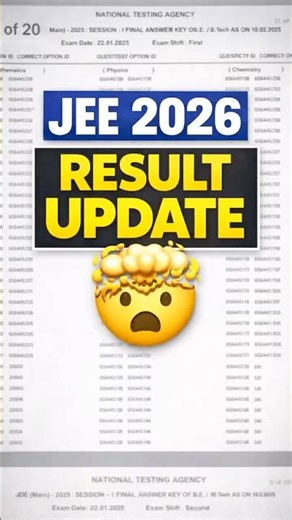 🔴 JEE (Main 2026) Result timing 😳 #jeemain2026 #shortvideo