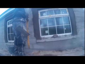 RENDERING AND CUTTING WINDOW BANDS PLASTERING