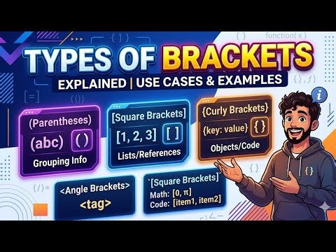Types of Brackets 💯📝