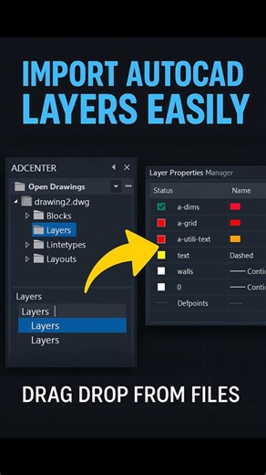 AutoCAD Trick: Copy Layers from Any DWG into Your Current Drawing (Using ADCENTER)