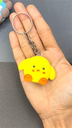 DIY clay keychain craft for kids #diy #clay #toys #kids #shorts #handmade