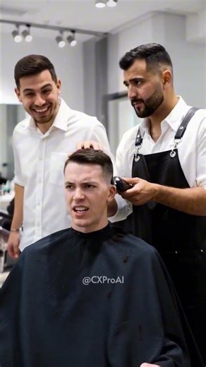 Barber Gets ATTACKED Mid-Haircut 😤 #shorts